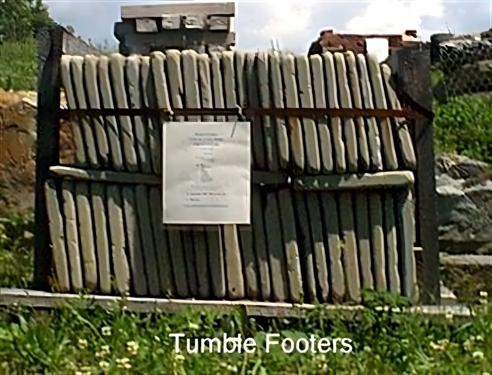 Tumbled stone footers