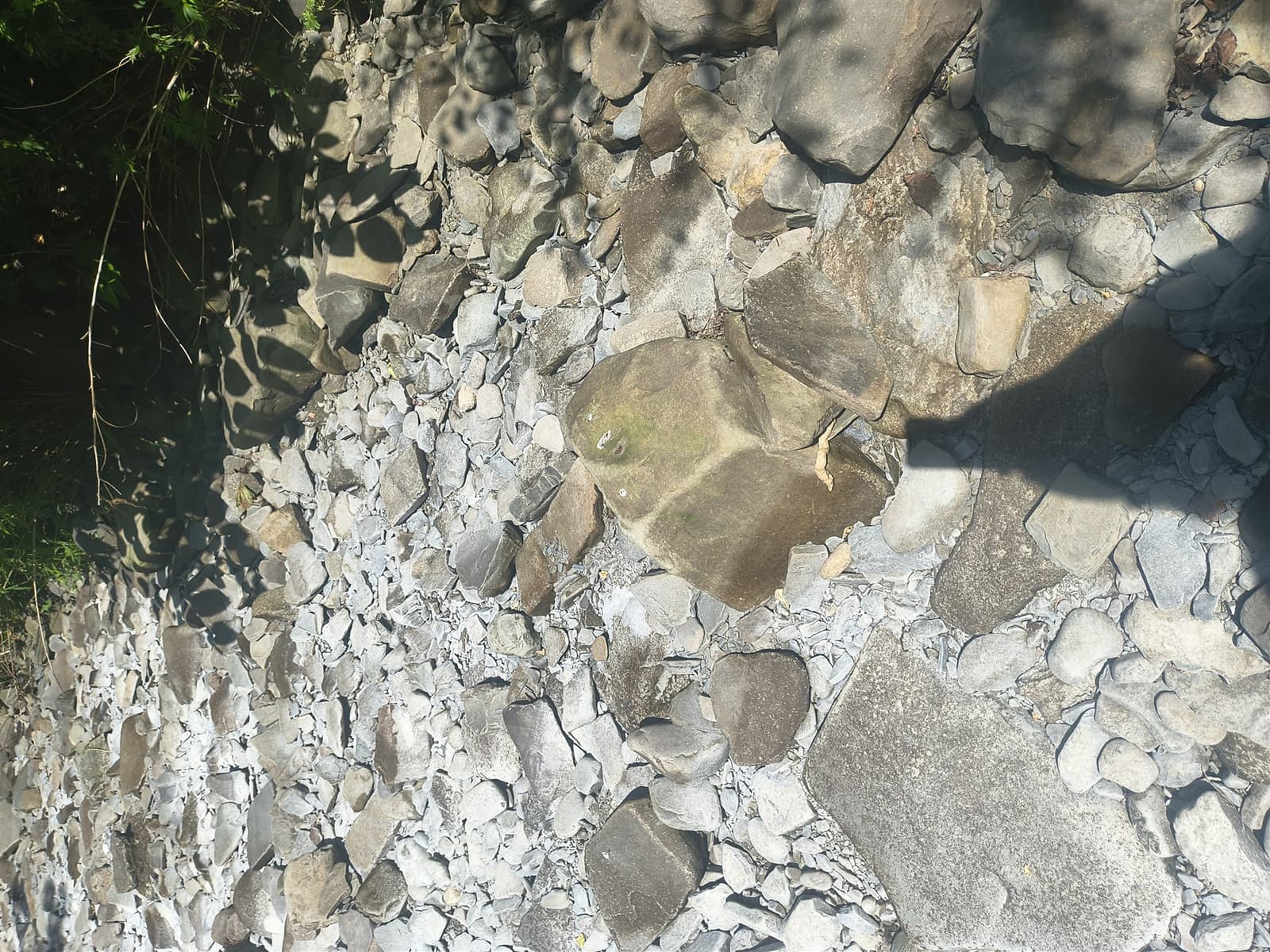 Natural creek stone bed in Bradford County, Pennsylvania