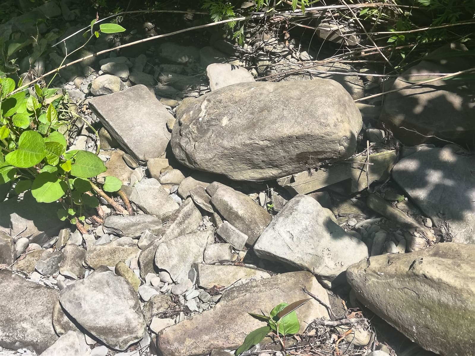 Bradford County creek bed — where Craig sources his stone