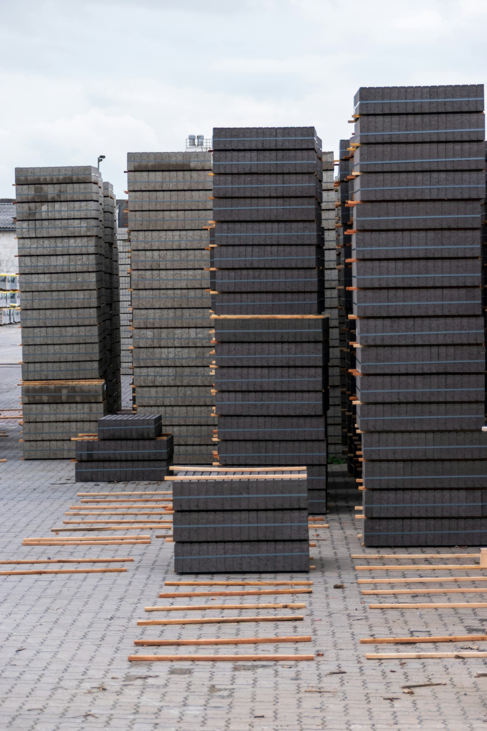Natural stone pallets ready for delivery